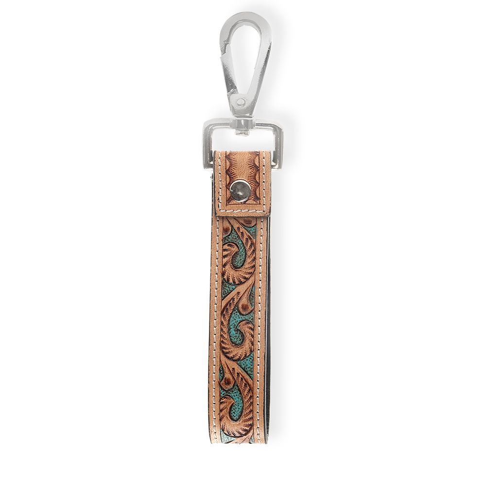 JACKSTONE HAND-TOOLED LEATHER KEY FOB