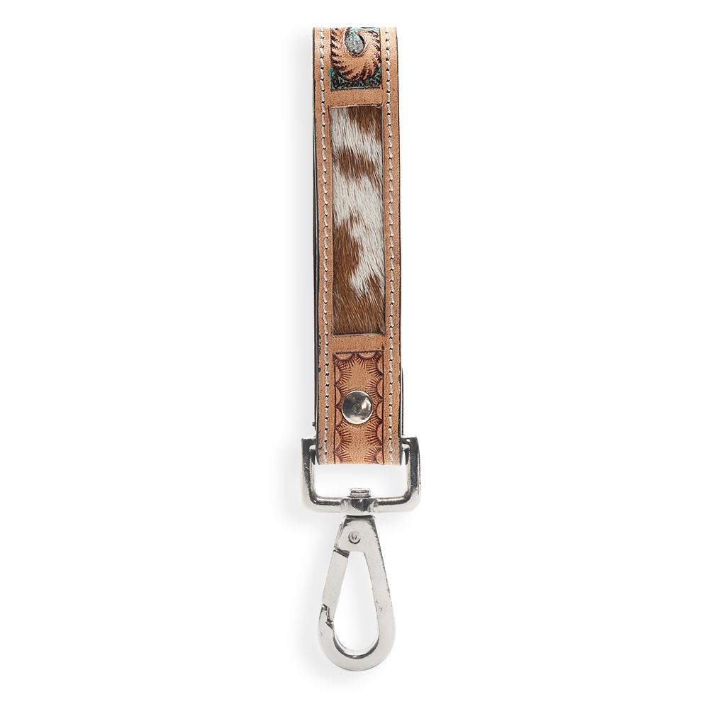 JACKSTONE HAND-TOOLED LEATHER KEY FOB