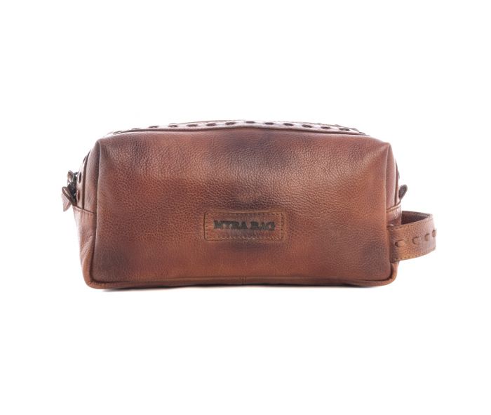 ROFF TRAIL TOILETRIES BAG IN CARAMEL