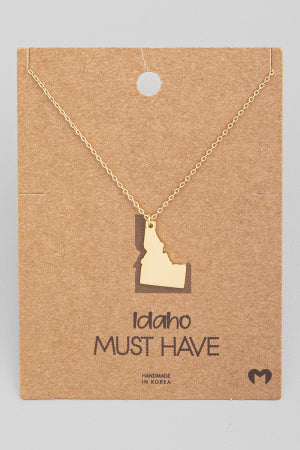 IDAHO STATE PENDENT NECKLACE