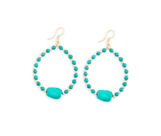 TURQUOISE HALO EARRINGS