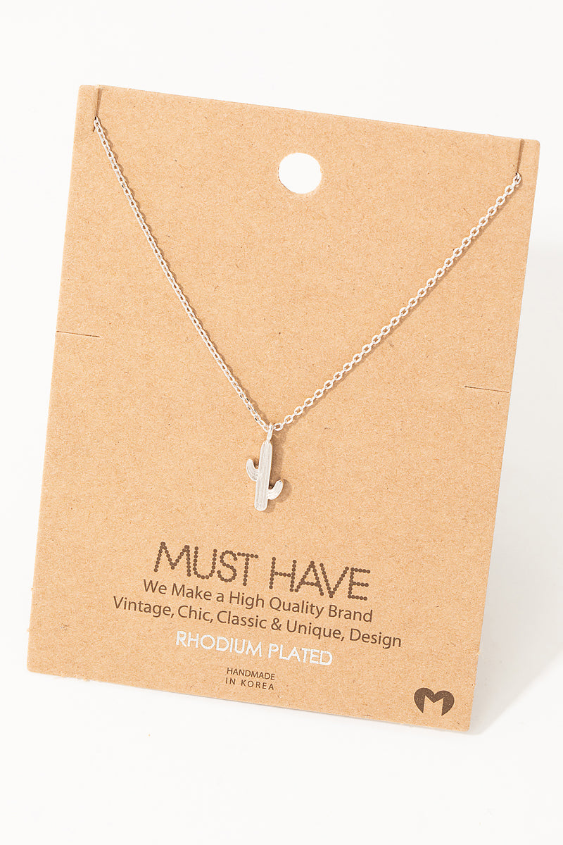 DAINTY CACTUS PENDENT NECKLACE