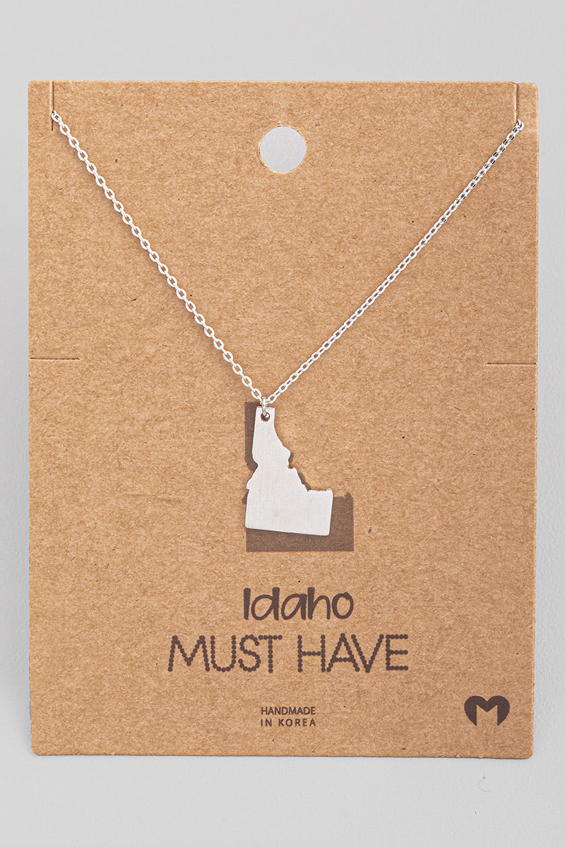 IDAHO STATE PENDENT NECKLACE